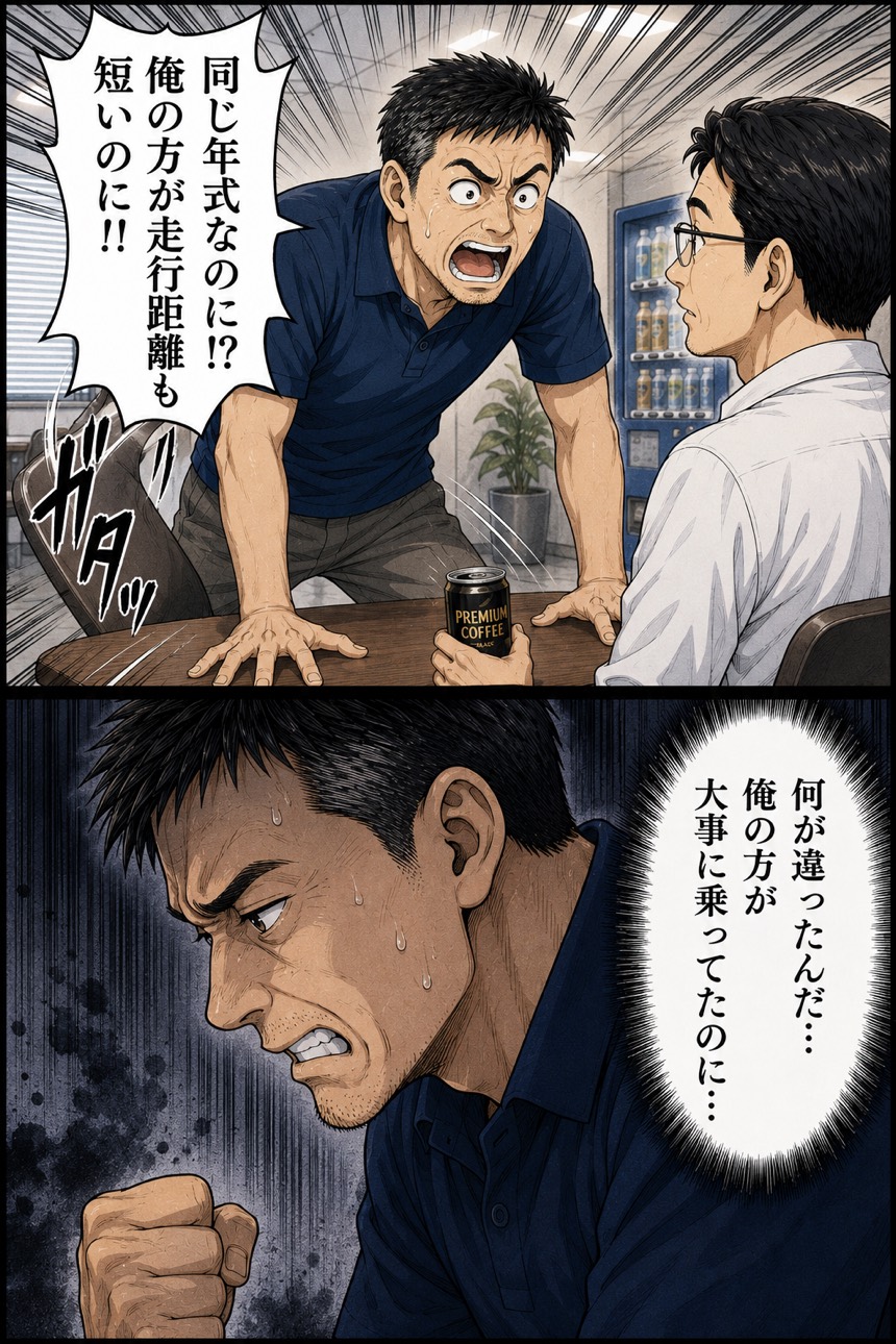 同じ年式なのになぜ？と悔しがる佐藤さん